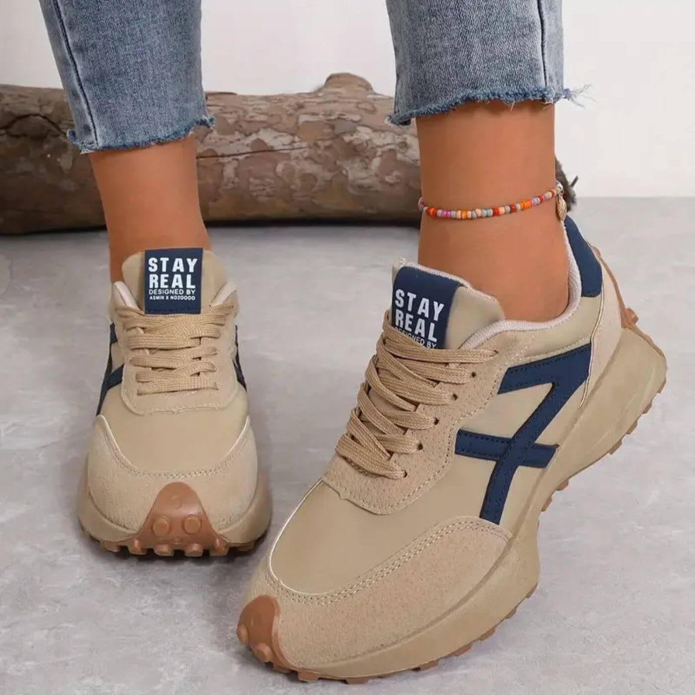 Orthopedic Sneakers with Cushioned Insole and Slip-Resistant Sole, Breathable