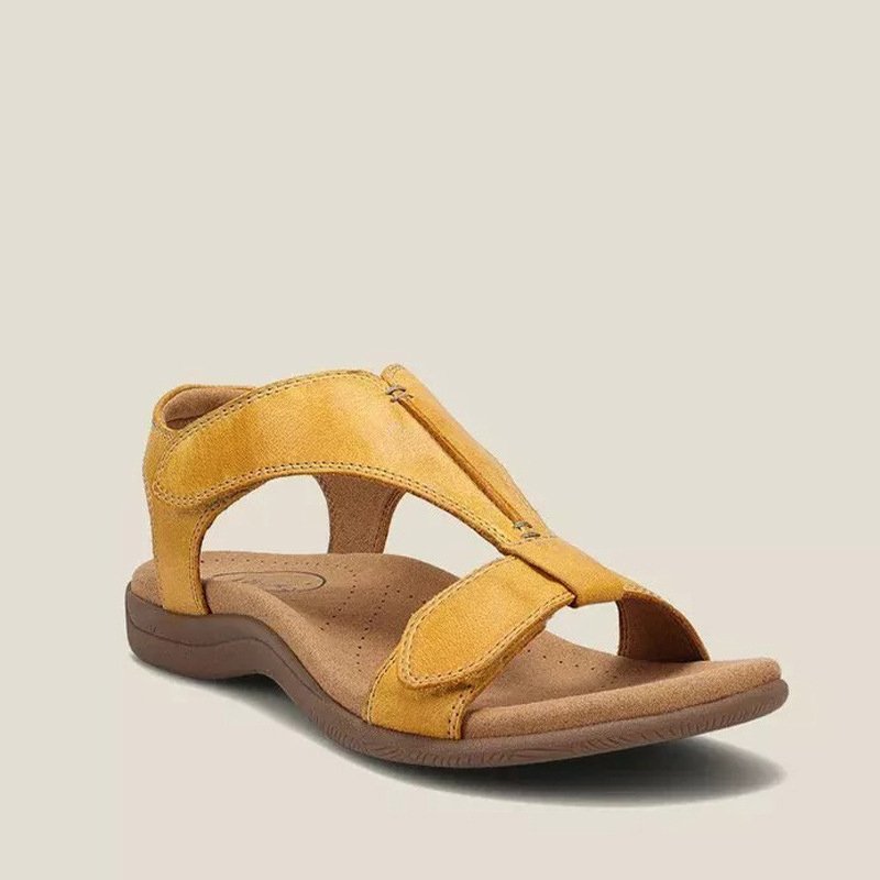 Women's Orthopedic Sandals with Memory Foam Footbed and Gel Midsole, T-Strap Design