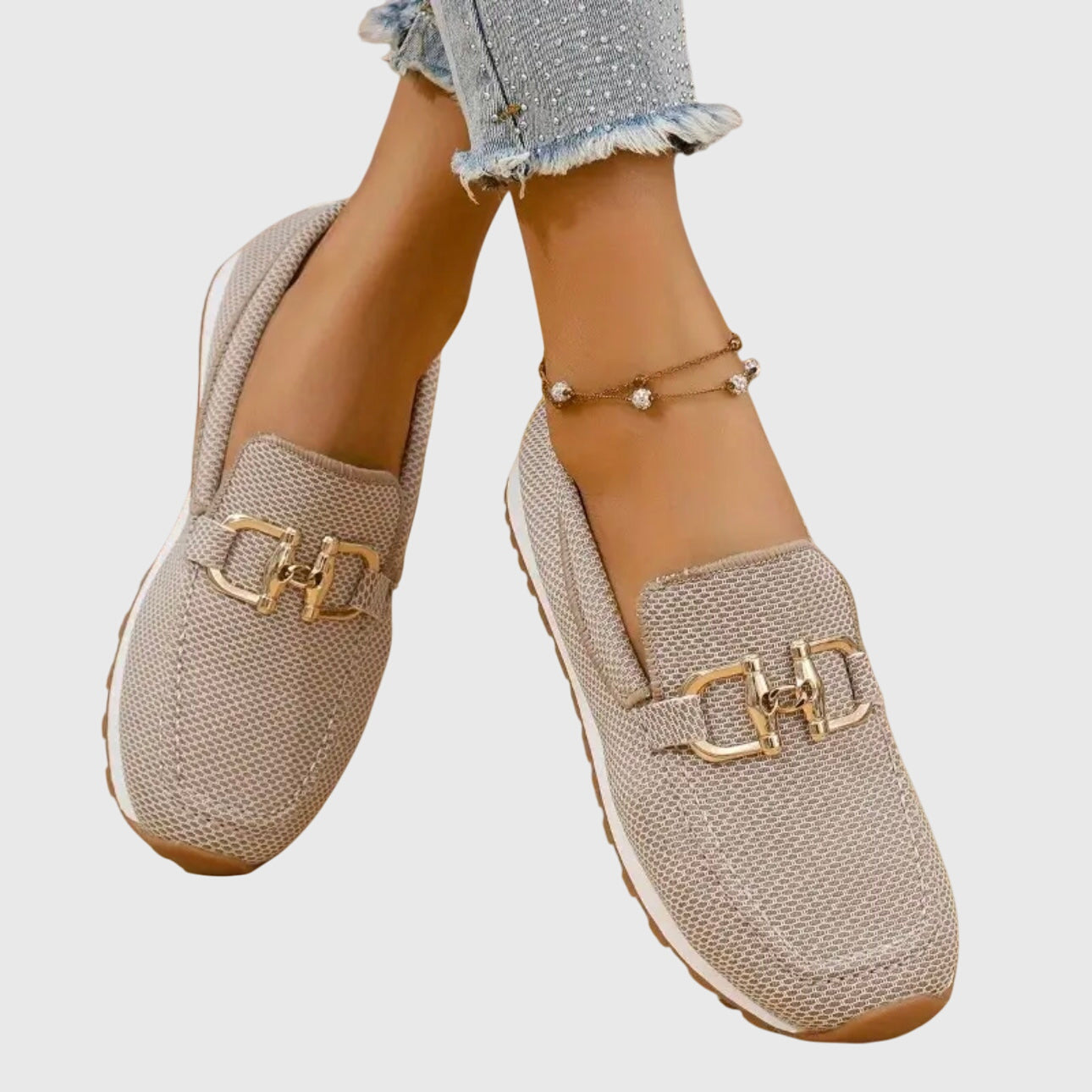 Cushioned Slip-On Loafers with Arch Support and Shock-Absorbing Sole