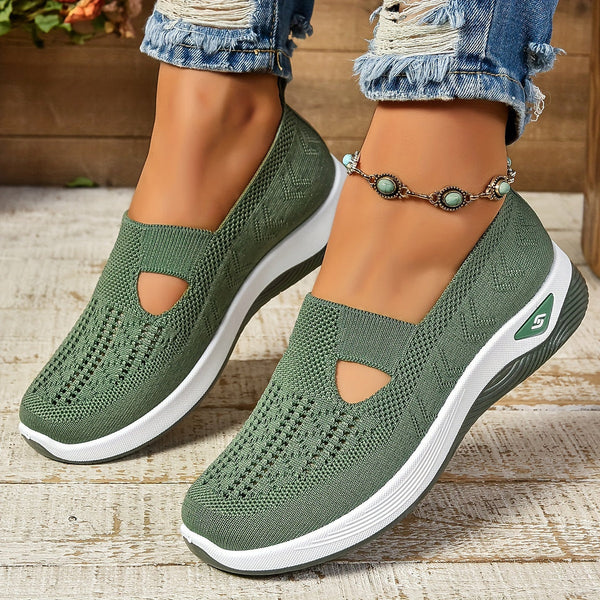 Slip-On Shoes with Arch Support and Breathable Upper, Non-Slip Sole