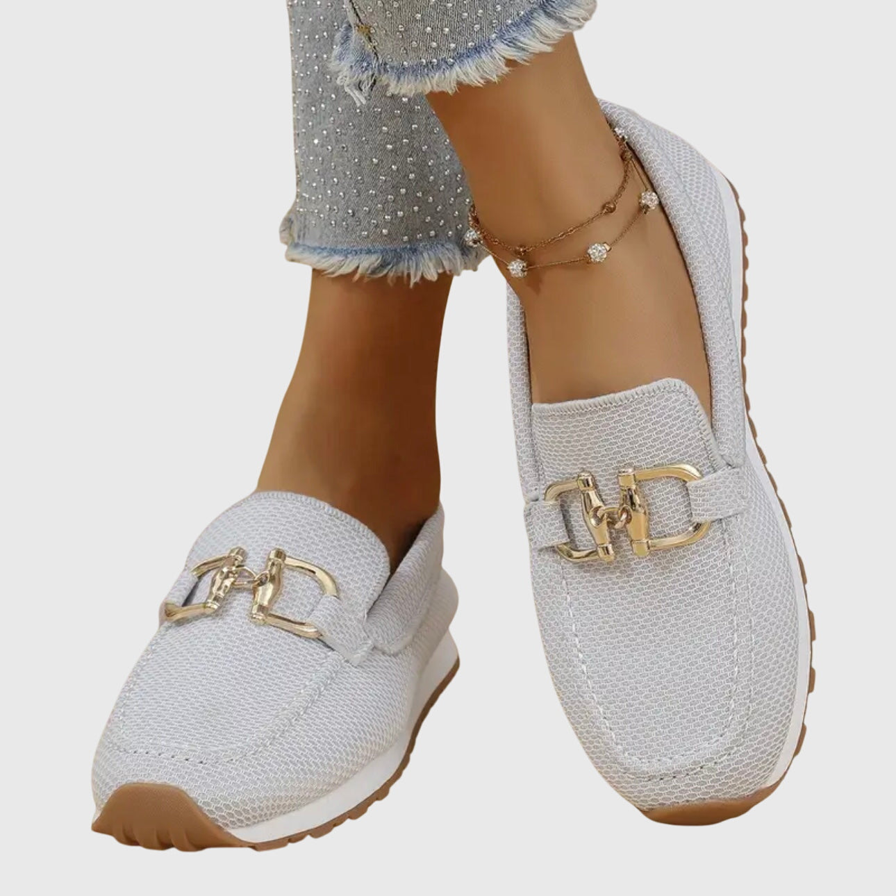 Cushioned Slip-On Loafers with Arch Support and Shock-Absorbing Sole
