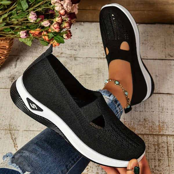 Slip-On Shoes with Arch Support and Breathable Upper, Non-Slip Sole