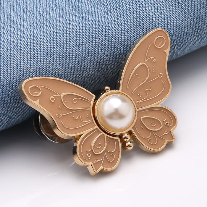 Detachable Butterfly Clips with Rust-Proof Metal and Spring-Loaded Mechanism for Waist Adjustment