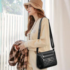 Large Capacity Women's Shoulder Bag, Multi-layer Fashionable Mother's Bag for Middle-aged Women