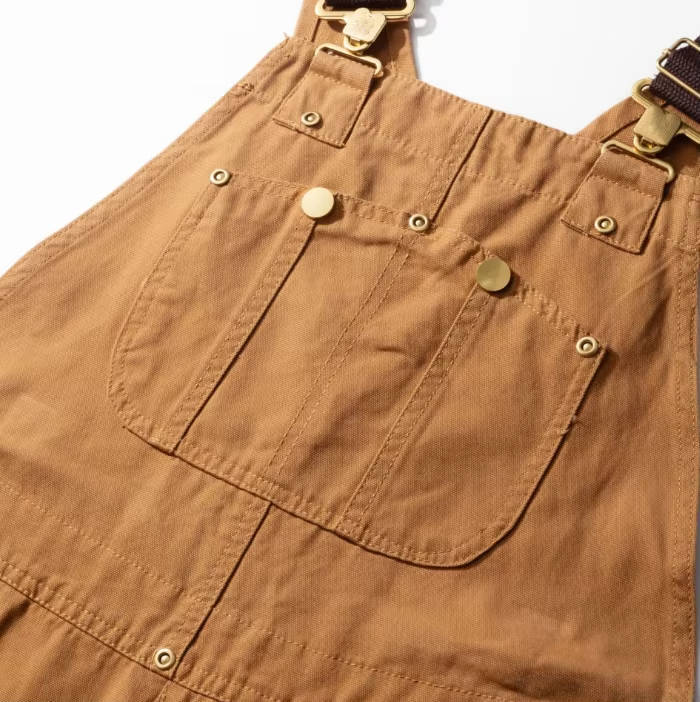 Women's Canvas Overalls with Padded Straps and Multiple Tool Pockets, Tapered Fit