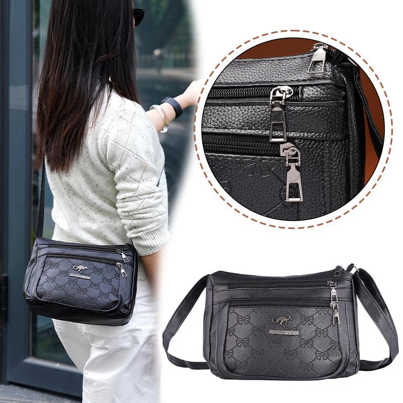 Large Capacity Women's Shoulder Bag, Multi-layer Fashionable Mother's Bag for Middle-aged Women