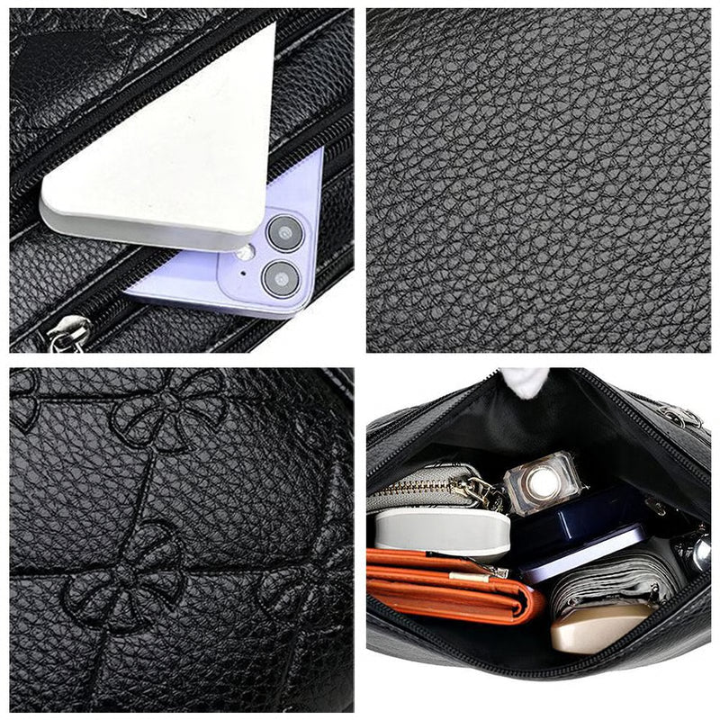 Large Capacity Women's Shoulder Bag, Multi-layer Fashionable Mother's Bag for Middle-aged Women