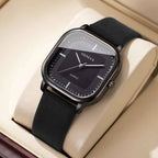 Fashion Square Men Quartz Watch, Minimalist Leather Strap Wrist watch