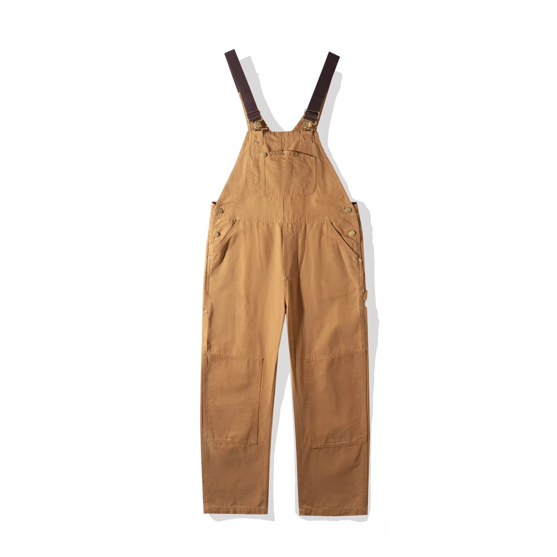 Women's Canvas Overalls with Padded Straps and Multiple Tool Pockets, Tapered Fit