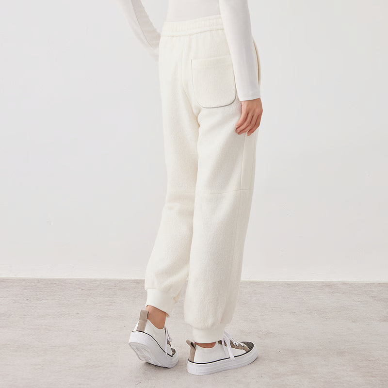 Luxury Brand High Quality Women Clothing Casual Trousers Thick 100 Wool Pants Autumn Winter Elegant Everyday Wear