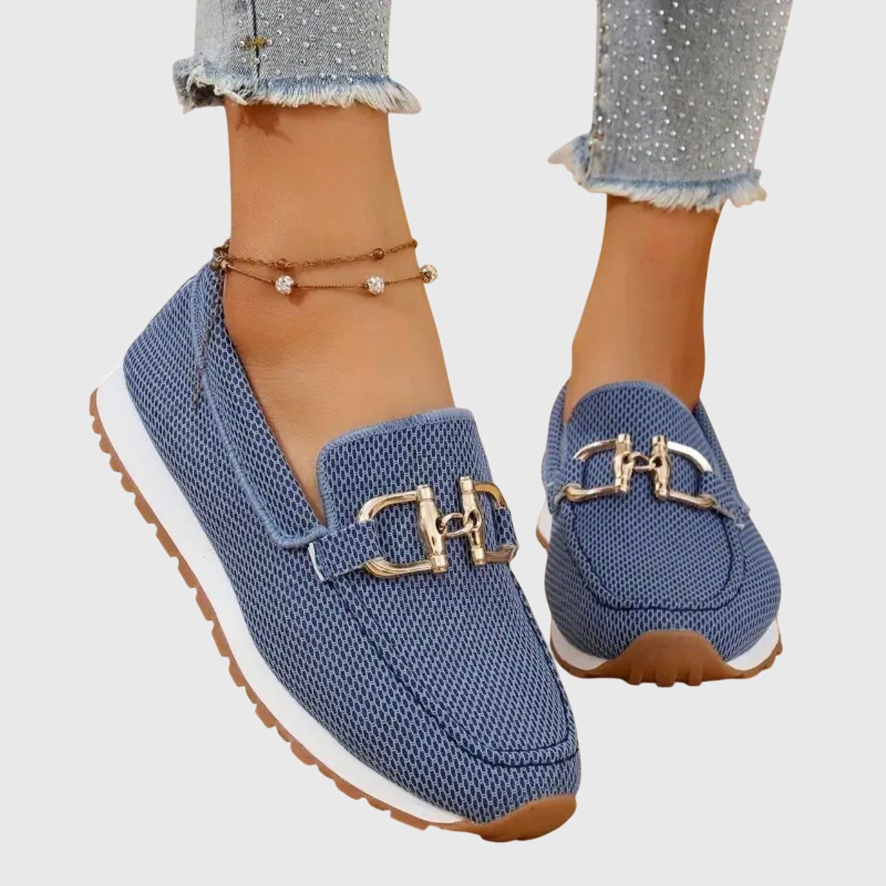 Cushioned Slip-On Loafers with Arch Support and Shock-Absorbing Sole