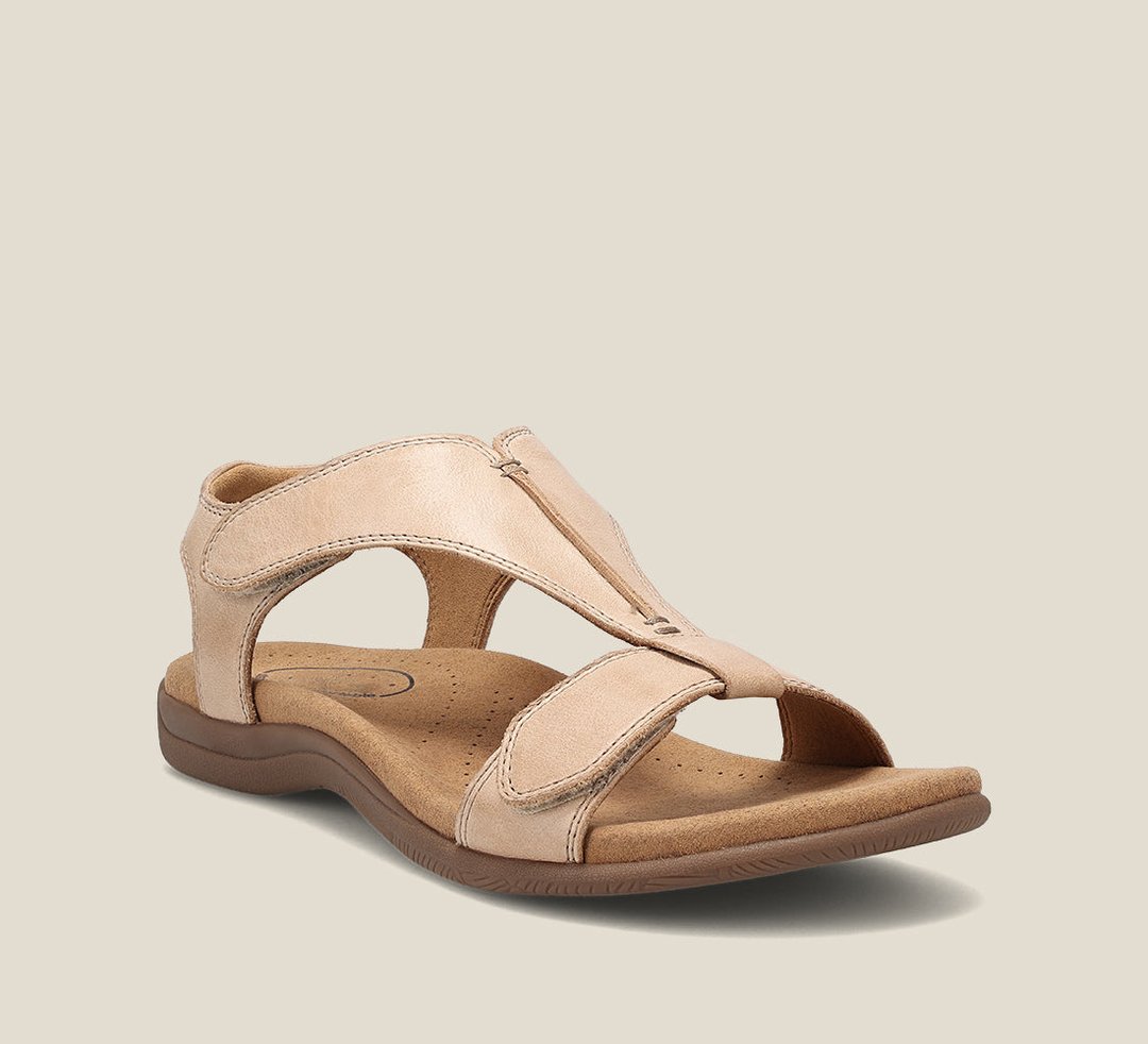 Women's Orthopedic Sandals with Memory Foam Footbed and Gel Midsole, T-Strap Design