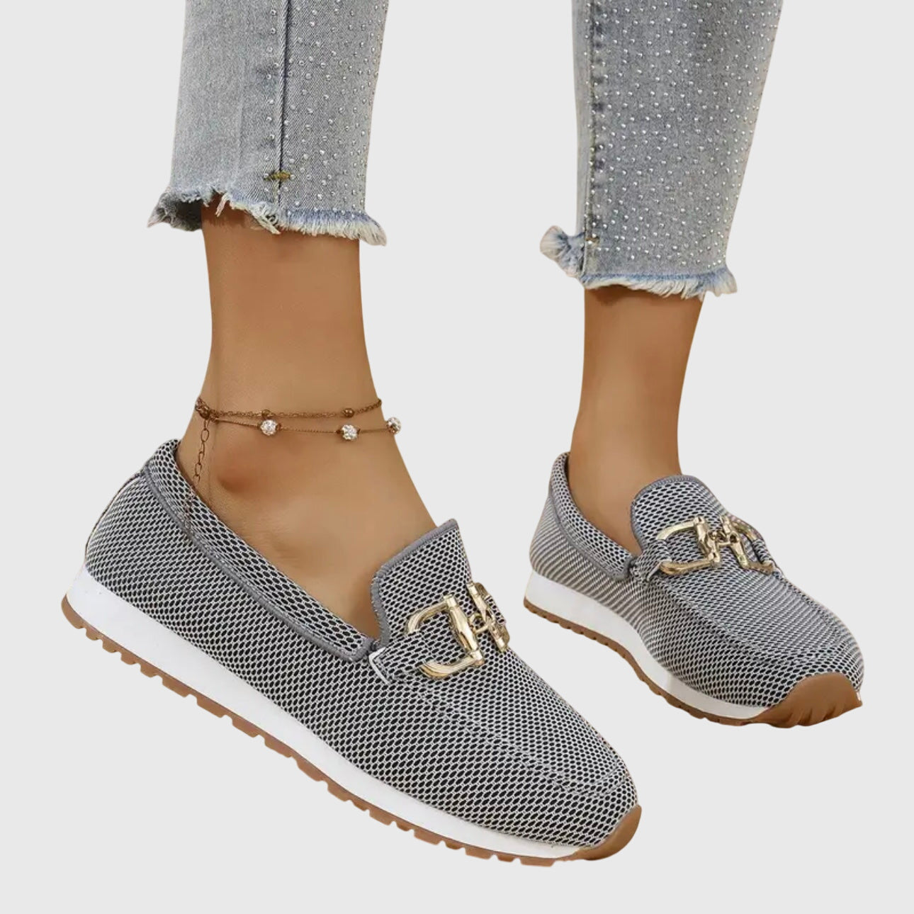 Cushioned Slip-On Loafers with Arch Support and Shock-Absorbing Sole