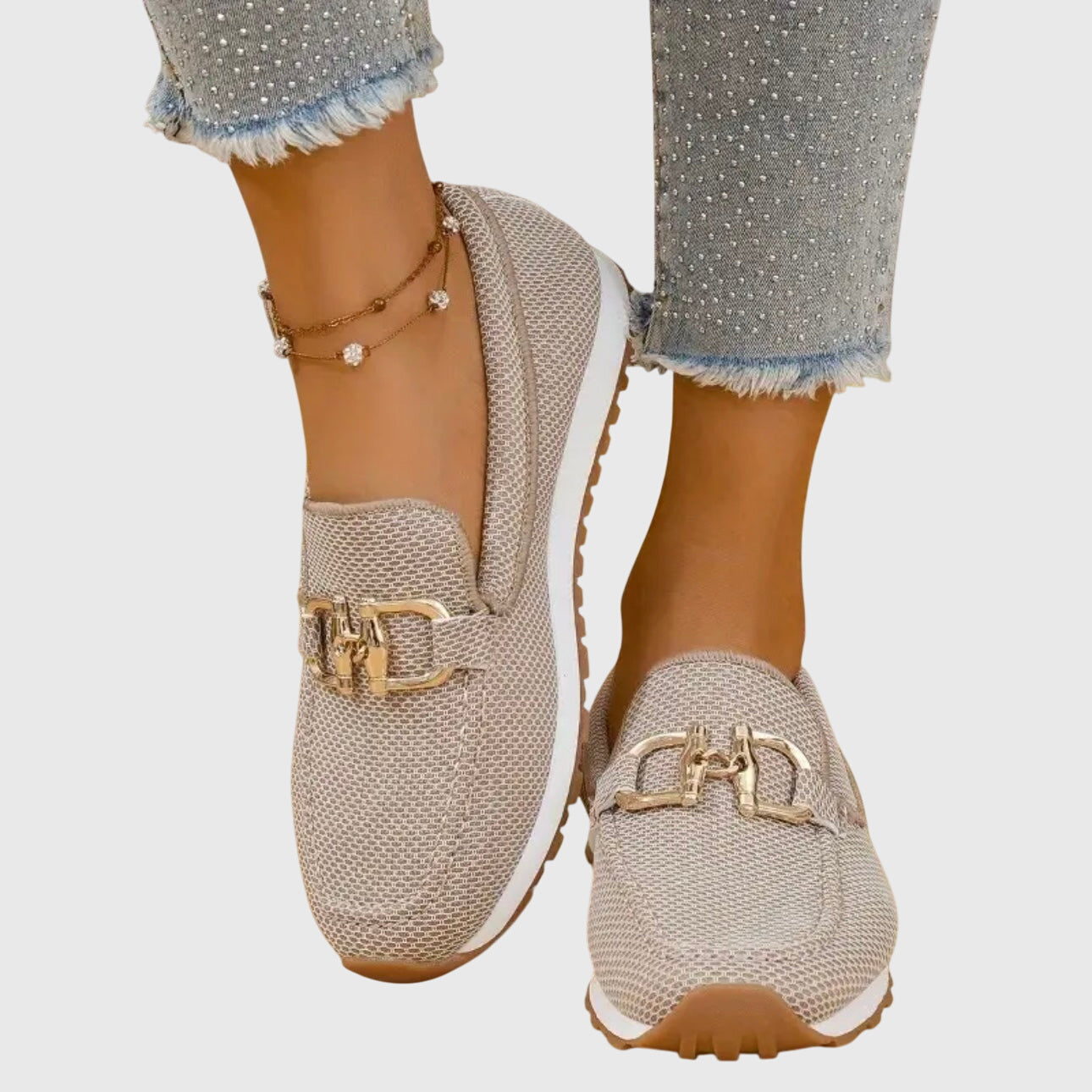 Cushioned Slip-On Loafers with Arch Support and Shock-Absorbing Sole