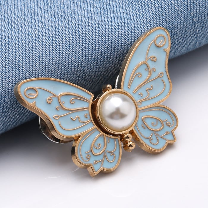 Detachable Butterfly Clips with Rust-Proof Metal and Spring-Loaded Mechanism for Waist Adjustment