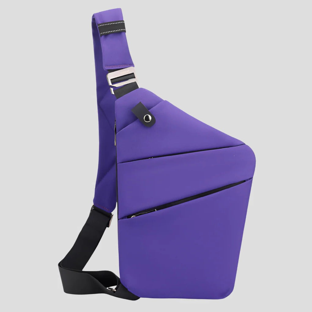 Anti-Theft Shoulder Bag with Waterproof Shell and 15-Inch Padded Sleeve, Reflective Accents