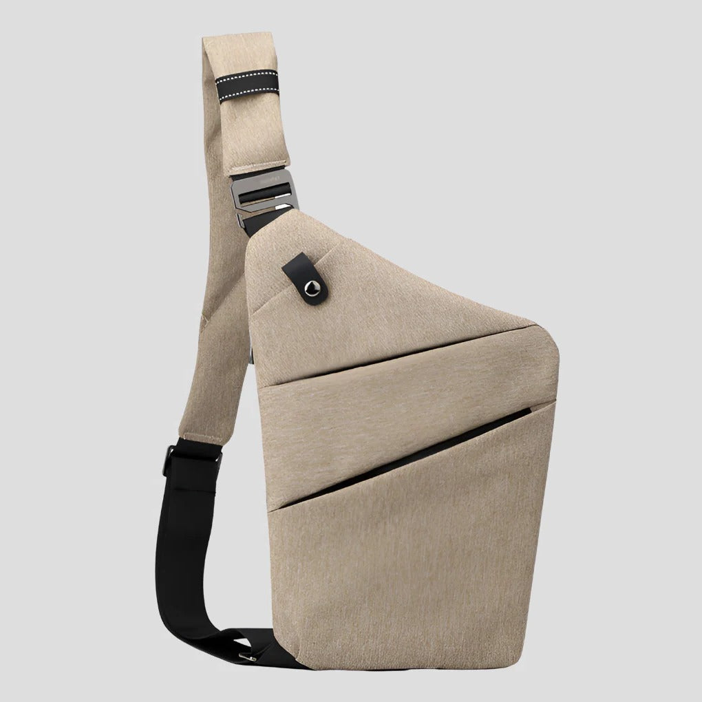 Anti-Theft Shoulder Bag with Waterproof Shell and 15-Inch Padded Sleeve, Reflective Accents