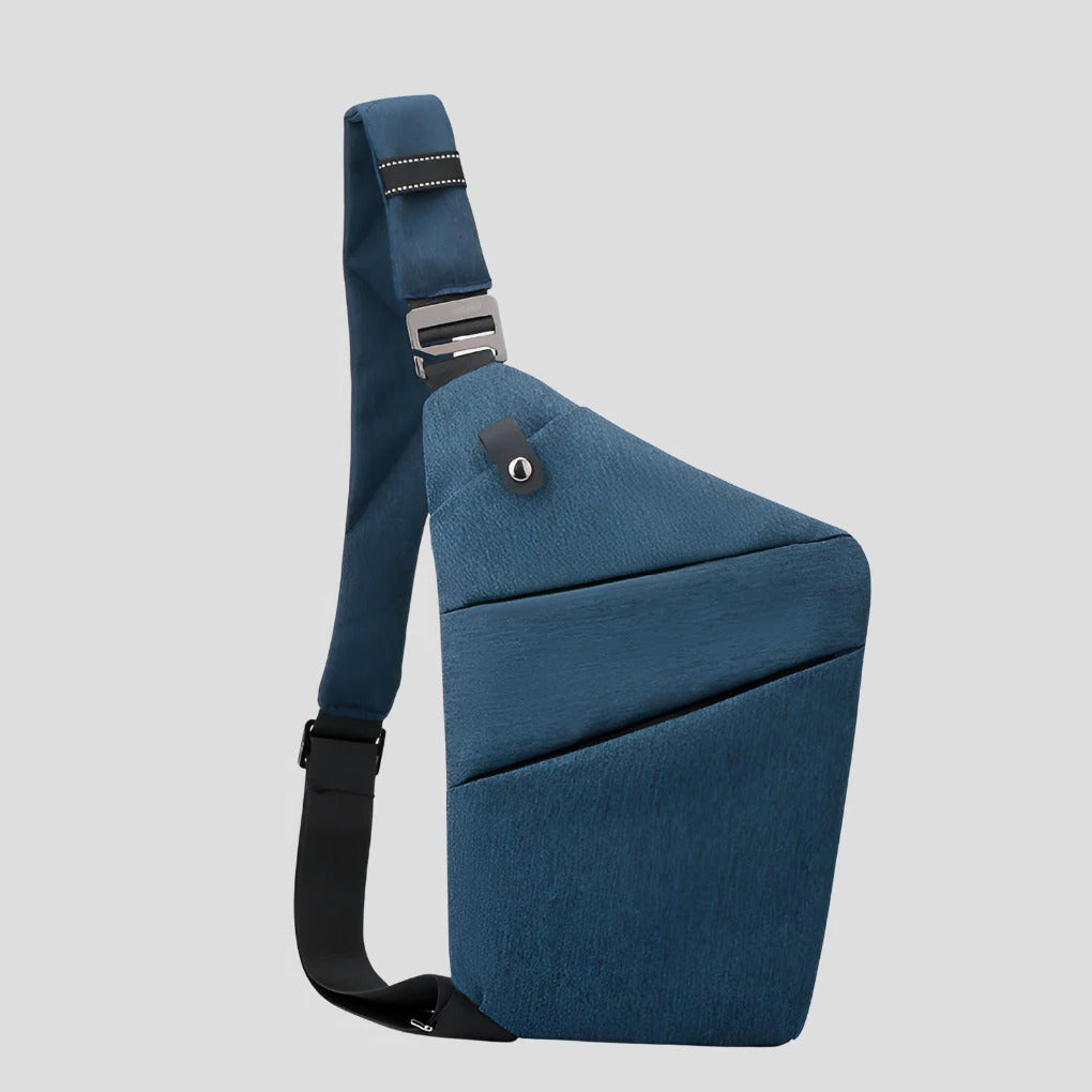 Anti-Theft Shoulder Bag with Waterproof Shell and 15-Inch Padded Sleeve, Reflective Accents