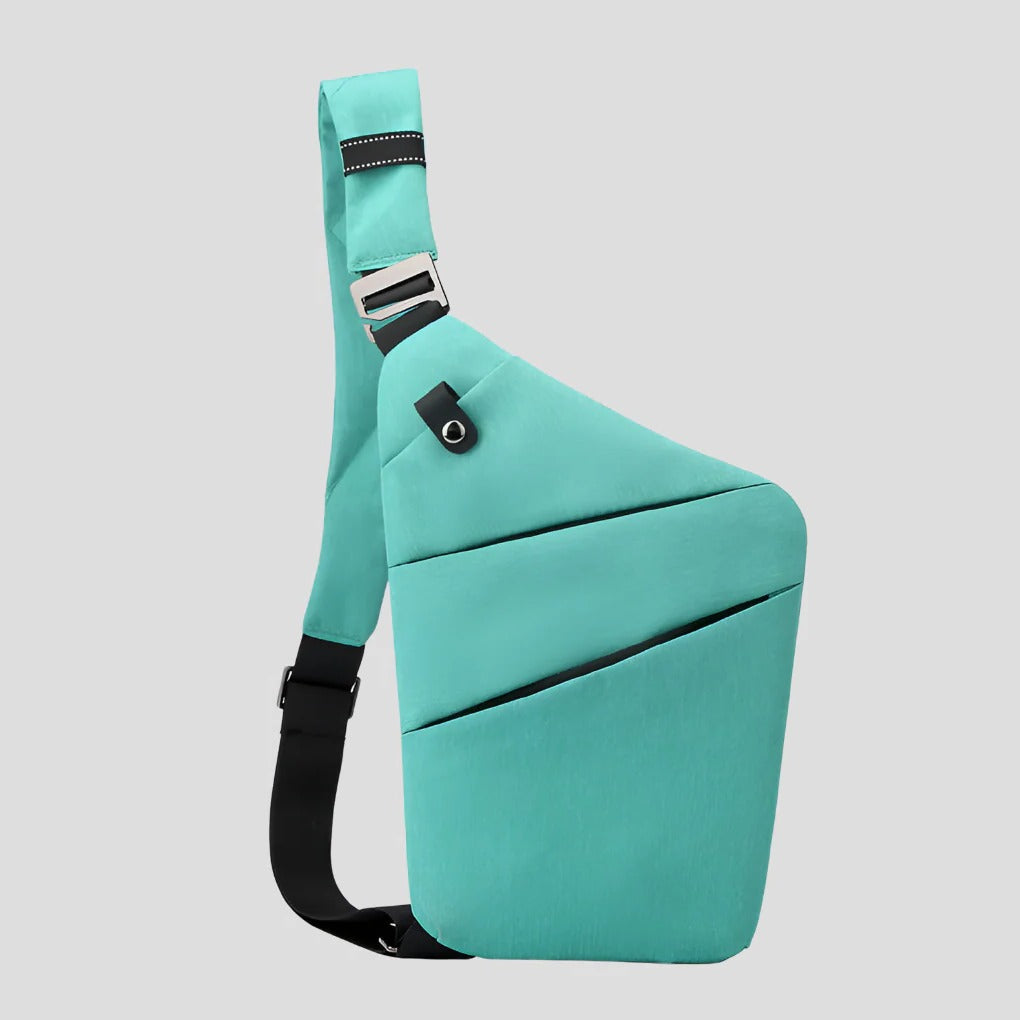 Anti-Theft Shoulder Bag with Waterproof Shell and 15-Inch Padded Sleeve, Reflective Accents