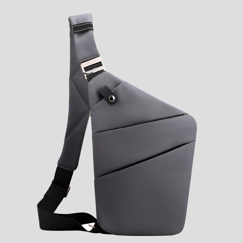 Anti-Theft Shoulder Bag with Waterproof Shell and 15-Inch Padded Sleeve, Reflective Accents