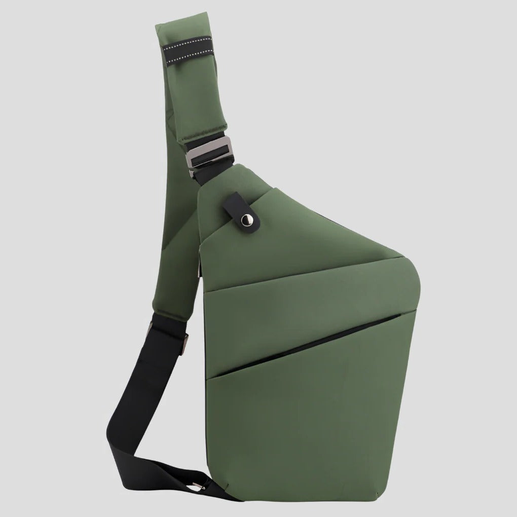 Anti-Theft Shoulder Bag with Waterproof Shell and 15-Inch Padded Sleeve, Reflective Accents