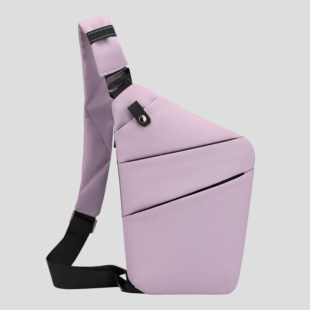 Anti-Theft Shoulder Bag with Waterproof Shell and 15-Inch Padded Sleeve, Reflective Accents