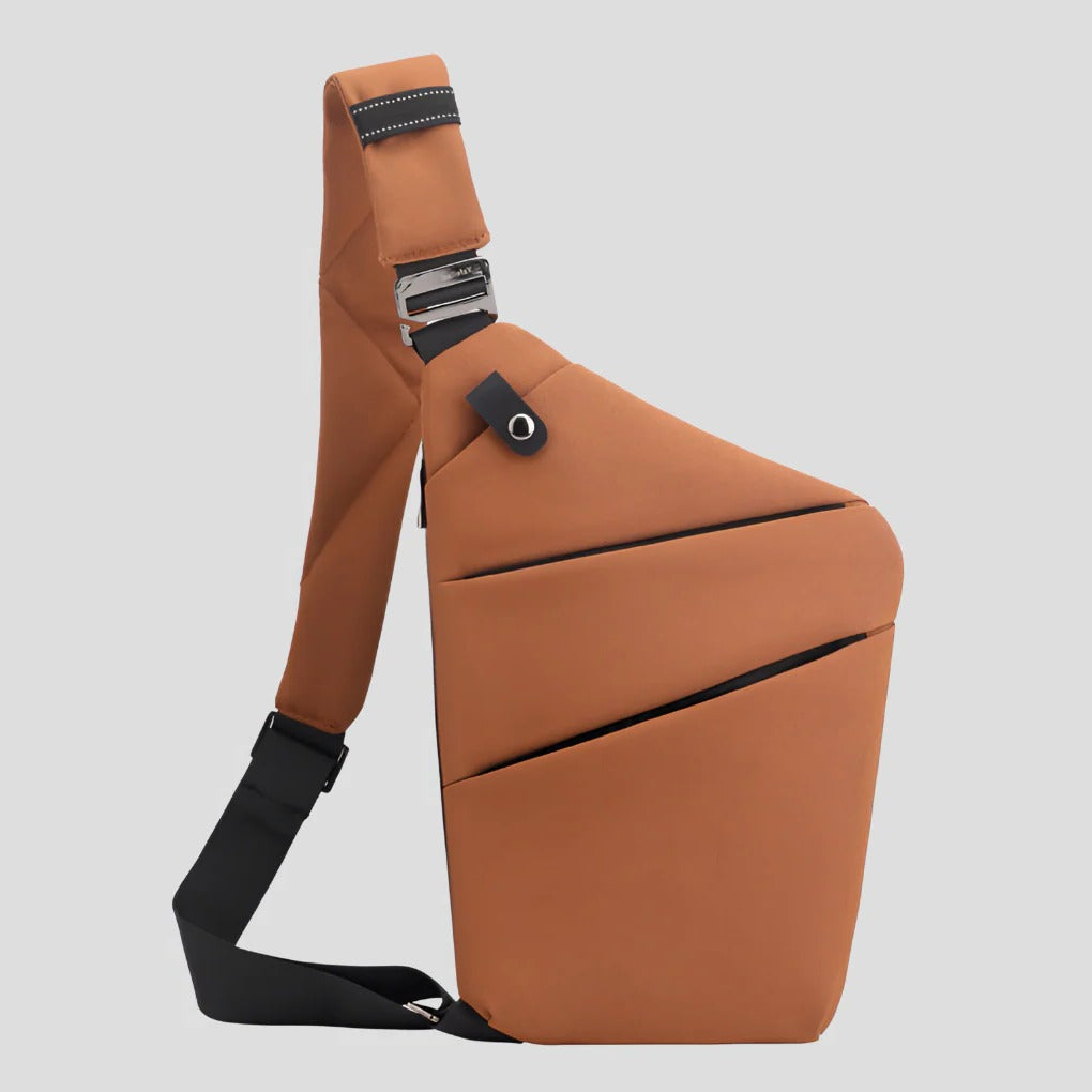 Anti-Theft Shoulder Bag with Waterproof Shell and 15-Inch Padded Sleeve, Reflective Accents