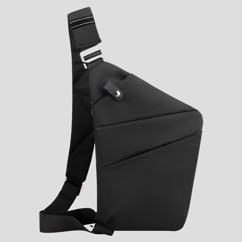 Anti-Theft Shoulder Bag with Waterproof Shell and 15-Inch Padded Sleeve, Reflective Accents