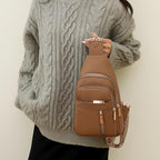 Anti Theft Sling Bag with Hidden Zip Pocket and Padded Phone Sleeve, Water Resistant Finish