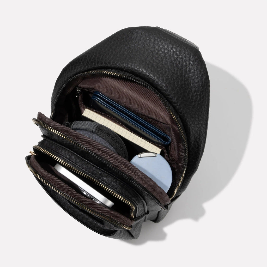 Anti Theft Sling Bag with Hidden Zip Pocket and Padded Phone Sleeve, Water Resistant Finish