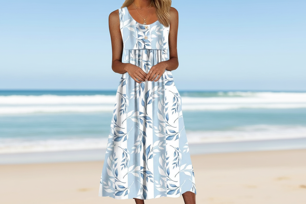 Two-Piece Midi Dress with Cropped Jacket and Half Sleeves, Floral Print