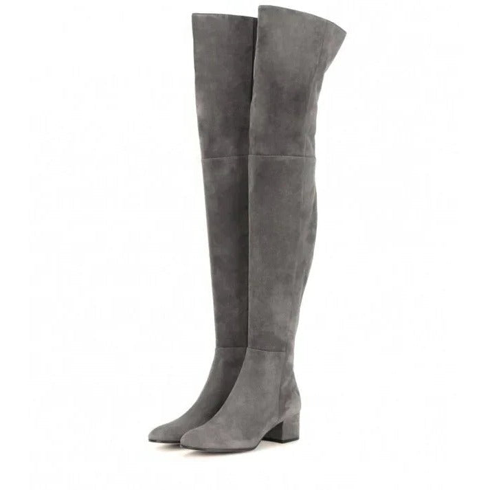 Women's Mid-Calf Boots with Cushioned Insole and Low Stable Heel, Regular Fit