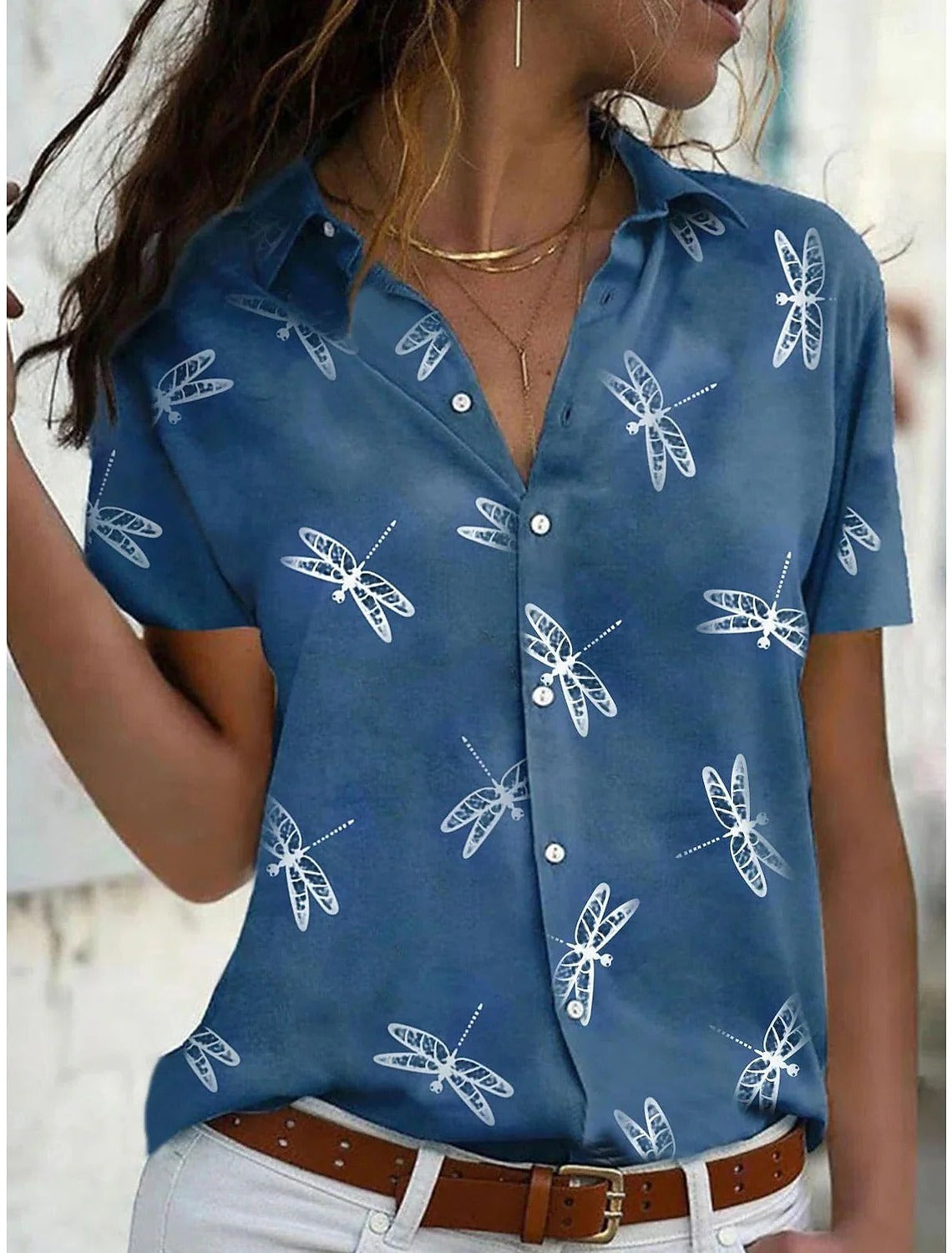 Women's Short Sleeve Summer Tee with Relaxed Fit and Lightweight Knit, Machine Washable