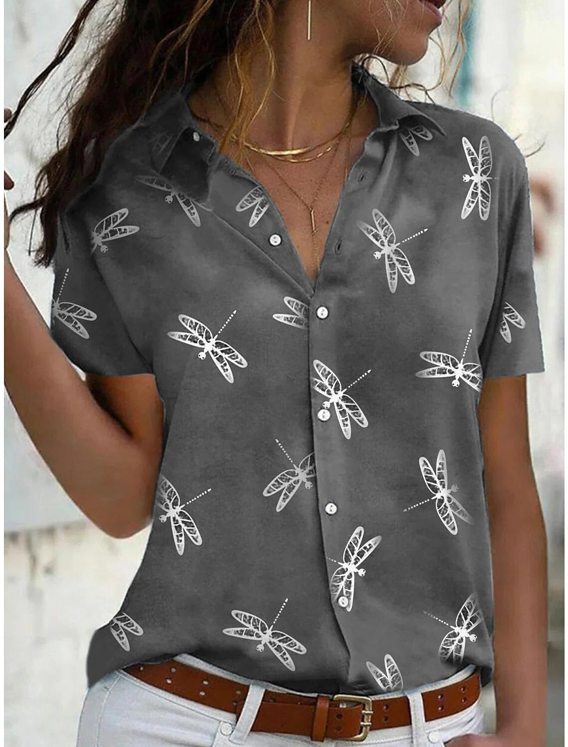 Women's Short Sleeve Summer Tee with Relaxed Fit and Lightweight Knit, Machine Washable