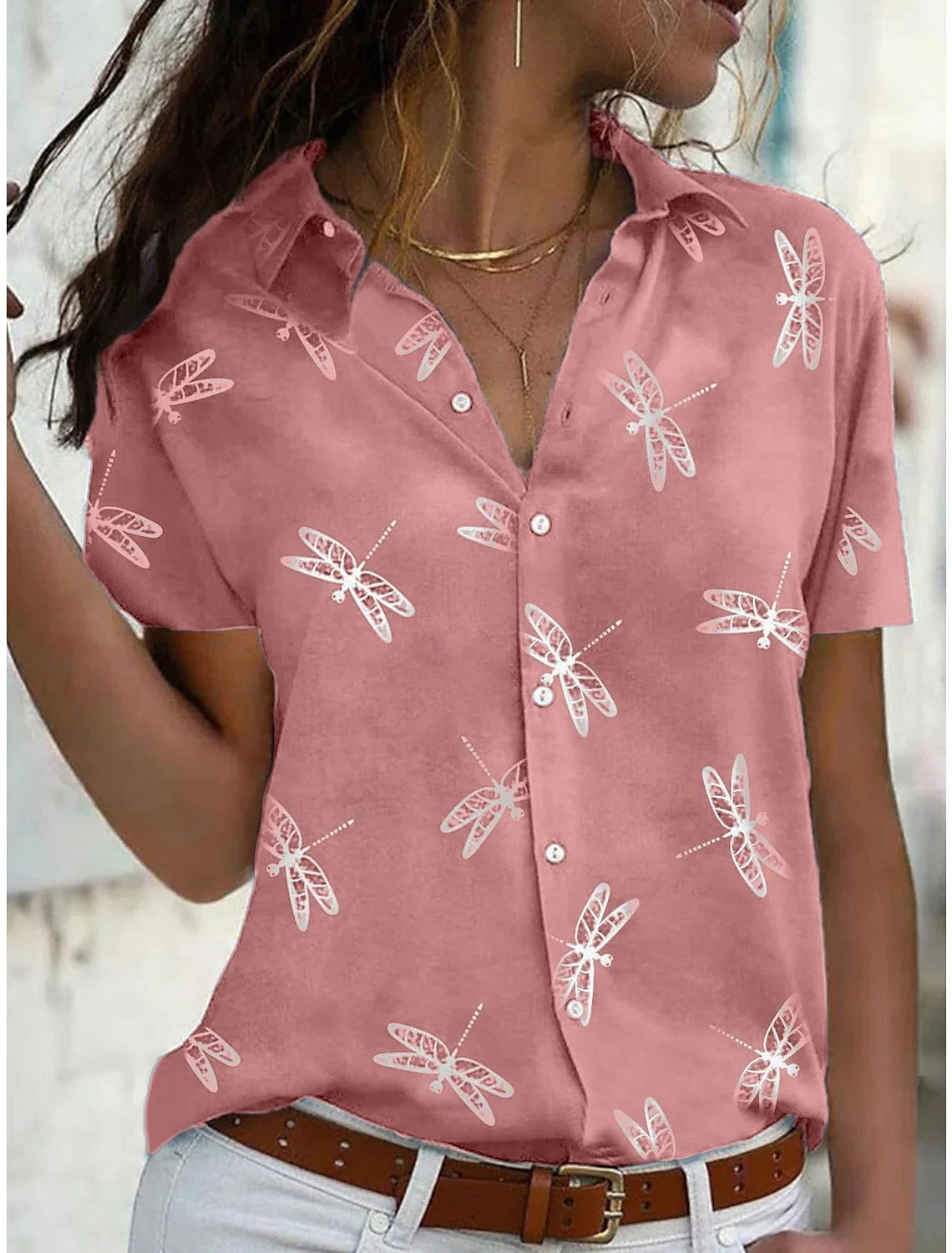 Women's Short Sleeve Summer Tee with Relaxed Fit and Lightweight Knit, Machine Washable