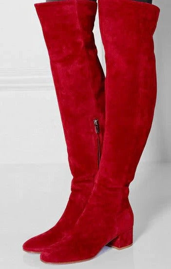 Women's Mid-Calf Boots with Cushioned Insole and Low Stable Heel, Regular Fit