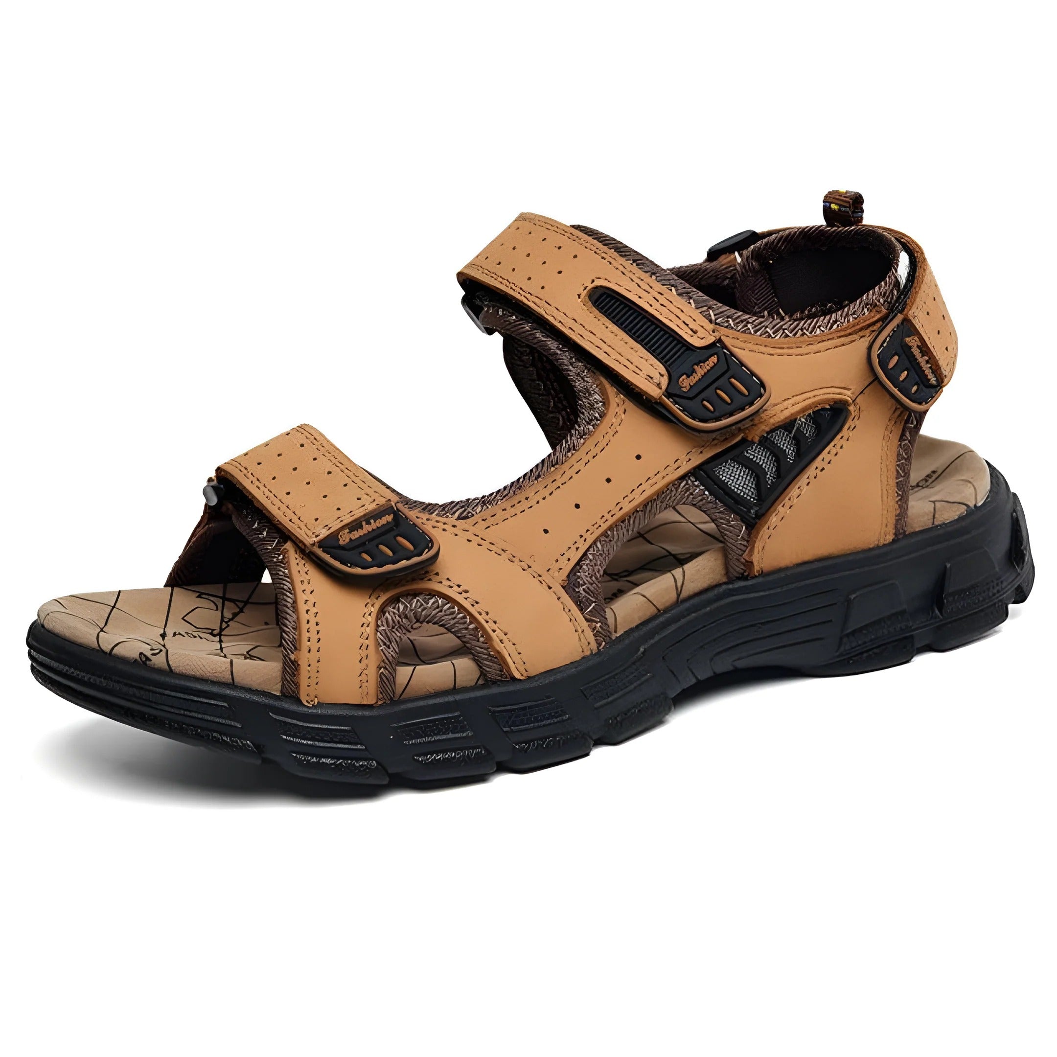 Men's Sandals with Adjustable Straps and Cushioned Footbed, Breathable Sole
