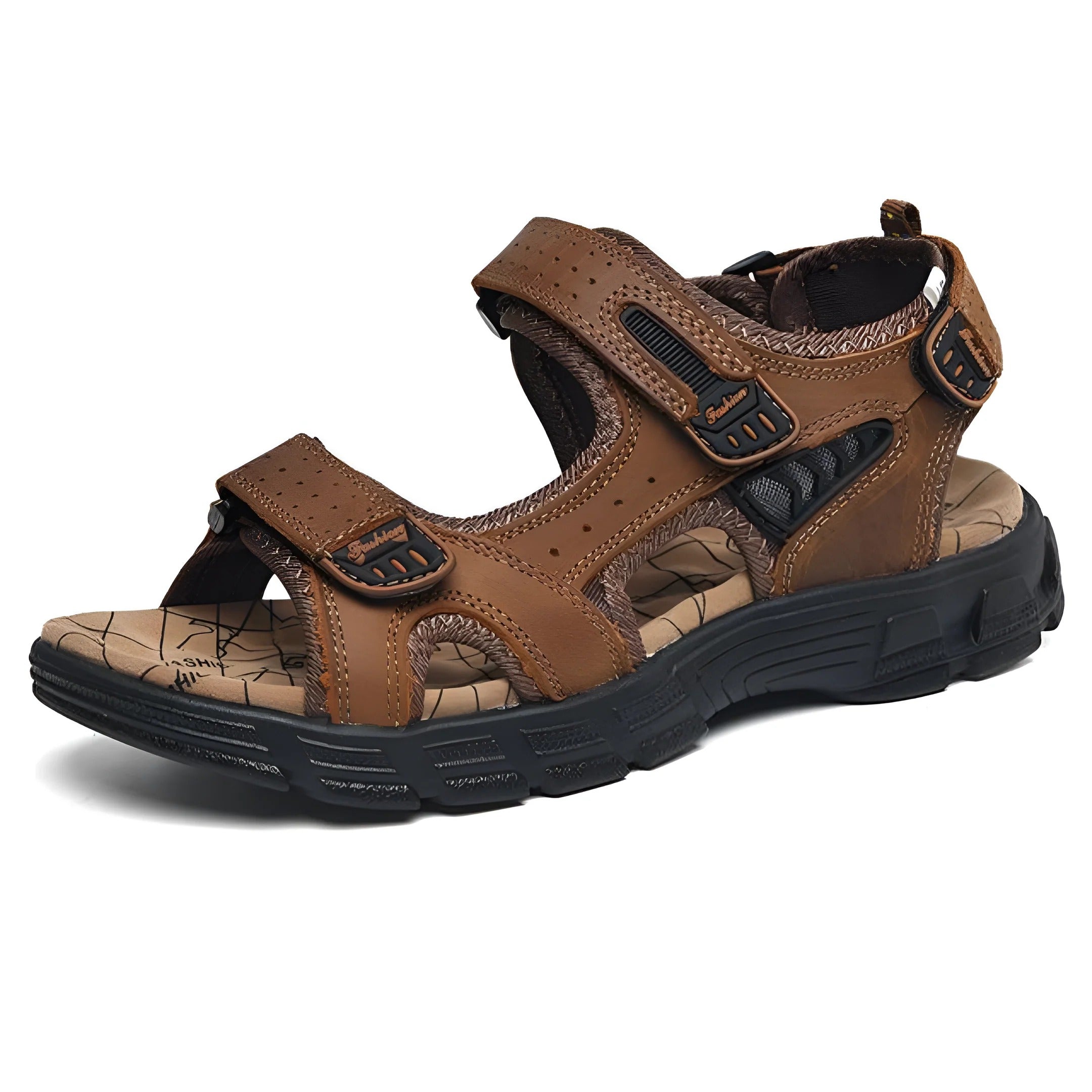 Men's Sandals with Adjustable Straps and Cushioned Footbed, Breathable Sole