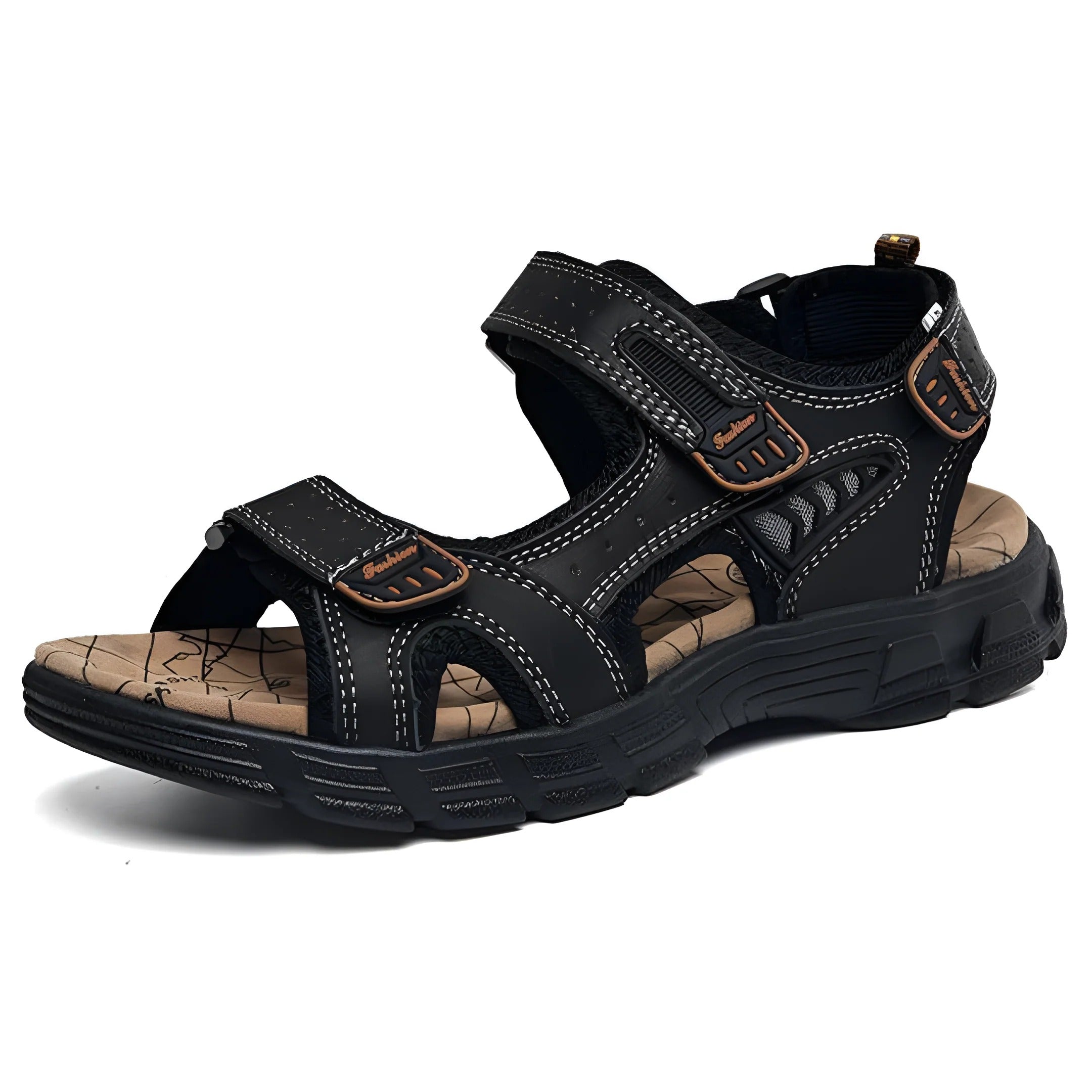 Men's Sandals with Adjustable Straps and Cushioned Footbed, Breathable Sole