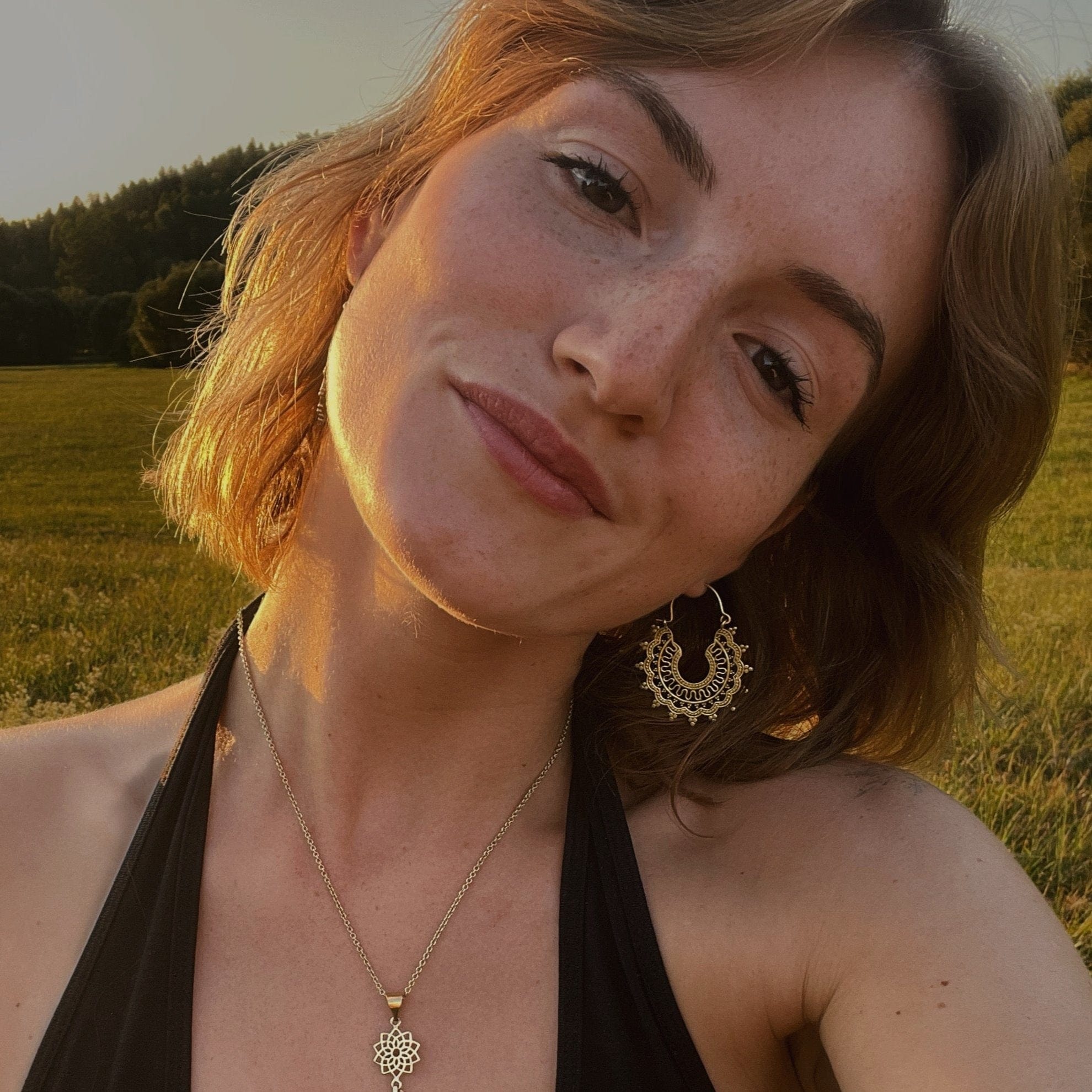 Handcrafted Brass Earrings with Intricate Consciousness Design and Nickel-Free Composition