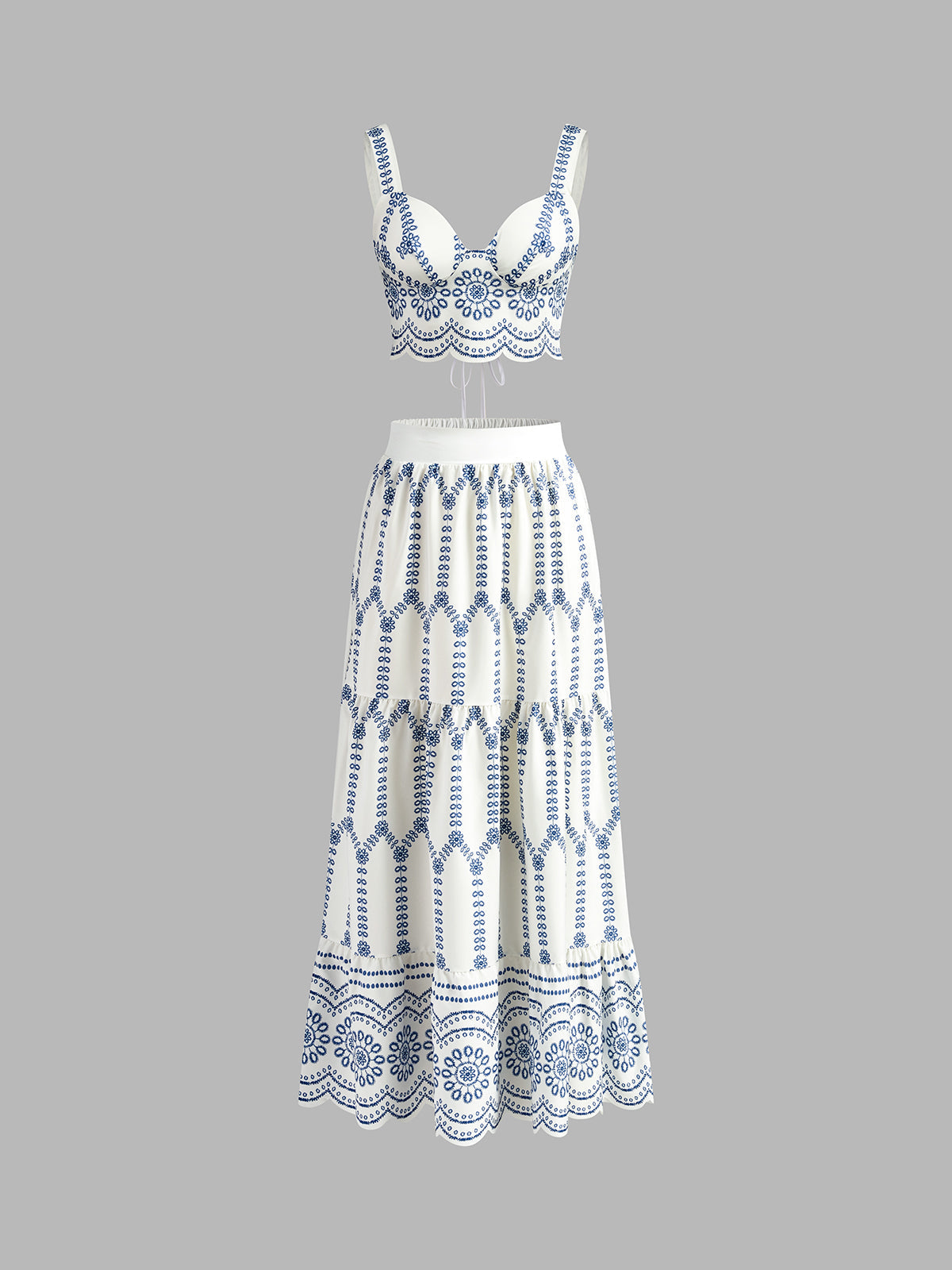 Sleeveless Printed Top with Tie Back and Lightweight Woven Fabric, Regular Fit